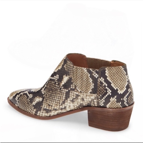NIB Madewell Sonia Snakeskin Printed Chelsea Boots - Picture 3 of 13